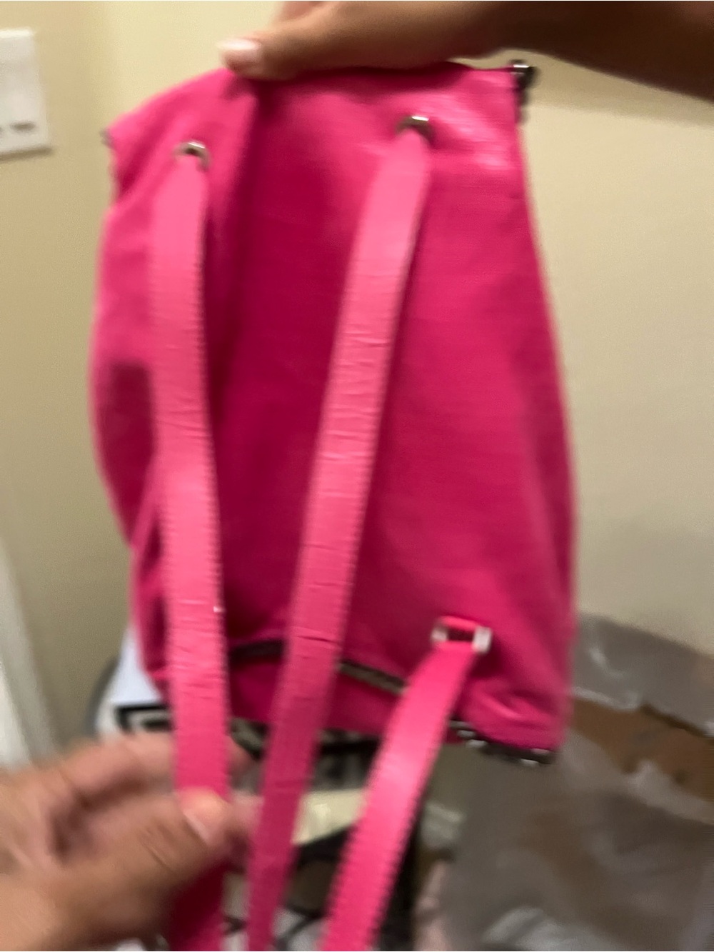 Stella McCartney Vibrant Hot Pink Chain-Trim Backpack - Picture 4 of 14